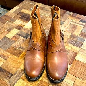Wolverine 1883 Pearl Tan Leather Ankle Boots Sz 9.